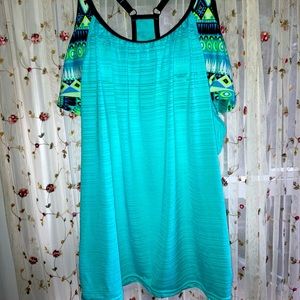 Zero exposure 3 piece mint/black swimsuit NWOT
